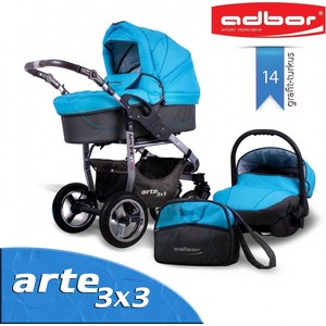 Коляска 3 в 1 Adbor Arte 3x3 14 (00-00000383)