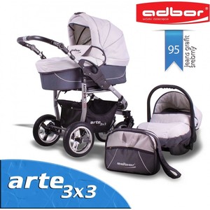 Коляска 3 в 1 Adbor Arte 3x3 95 (00-00000391)