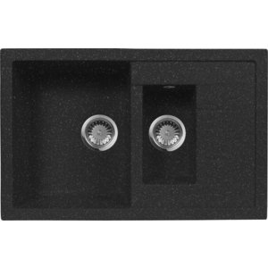 Мойка кухонная AquaGranitEx M-21K 780х500 черный (M-21K 308)