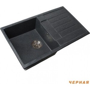 Мойка кухонная Акватон Верона 85x21x50 см черная (1A710032VR100)