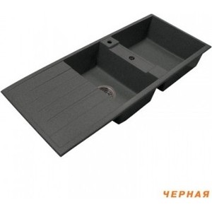 Мойка кухонная Акватон Торина 115x20,x50,1 см черная (1A712032TR100)