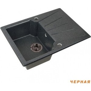 Мойка кухонная Акватон Монца 68x51x19 см черная (1A716032MC100)