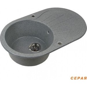 Мойка кухонная Акватон Паола 79x48x21 см серая (1A714032PA050)