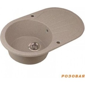 Мойка кухонная Акватон Паола 79x48x21 см розовая (1A714032PA110)