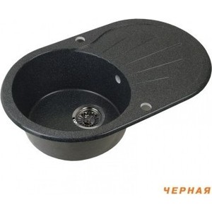 Мойка кухонная Акватон Паола 79x48x21 см черная (1A714032PA100)