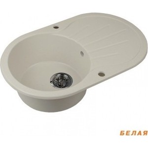 Мойка кухонная Акватон Паола 79x48x21 см белая (1A714032PA080)
