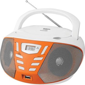 Магнитола BBK BX193U white/orange аудиомагнитола bbk bx193u белый оранжевый bbk bx193u белый оранжевый