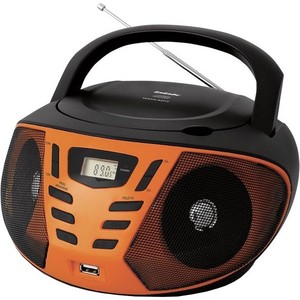 Магнитола BBK BX193U black/orange аудиомагнитола bbk bx193u черный оранжевый bbk bx193u черный оранжевый