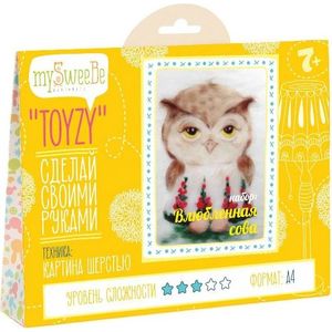 Набор для картин шерстью Toyzy Влюбленная сова (TZ-P027)