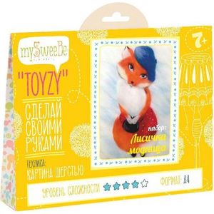Набор для картин шерстью Toyzy Лисичка модница (TZ-P030)