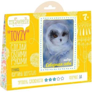 Набор для картин шерстью Toyzy Северная сова (TZ-P034)