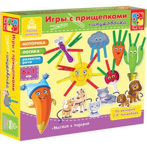 Игровой набор Vladi Toys с прищепками и шнурочками Солнышко (VT1604-02)