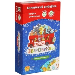 Развивающая настольная игра Банда Умников Зверобуквы English (УМ043)