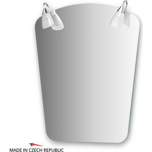Зеркало Ellux Classic 54/70х85 см, с 2-мя светильниками 80 W (CLA-A2 0007)