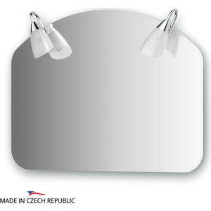 Зеркало Ellux Classic 70х55 см, с 2-мя светильниками 80 W (CLA-A2 0009)