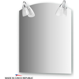 Зеркало Ellux Classic 60х75 см, с 2-мя светильниками 80 W (CLA-A2 0402)