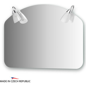 Зеркало Ellux Classic 80х60 см, с 2-мя светильниками 80 W (CLA-A2 1001)