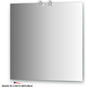 Зеркало Ellux Crystal 75х75 см, с 2-мя светильниками 40 W (CRY-B2 0210)