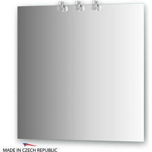 Зеркало Ellux Crystal 75х75 см, с 3-мя светильниками 60 W (CRY-B3 0210)