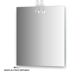 Зеркало Ellux Crystal 65х75 см, с 2-мя светильниками 40 W (CRY-C2 0208)