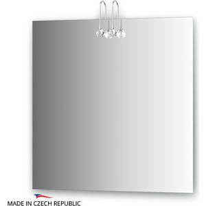Зеркало Ellux Crystal 75х75 см, с 2-мя светильниками 40 W (CRY-C2 0210)