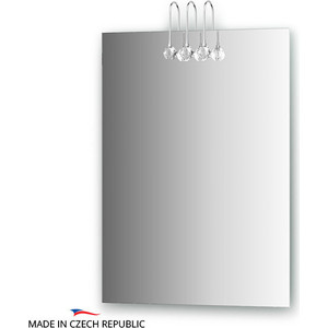 Зеркало Ellux Crystal 55х75 см, с 3-мя светильниками 60 W (CRY-C3 0206)
