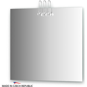 Зеркало Ellux Crystal 80х75 см, с 3-мя светильниками 60 W (CRY-C3 0211)
