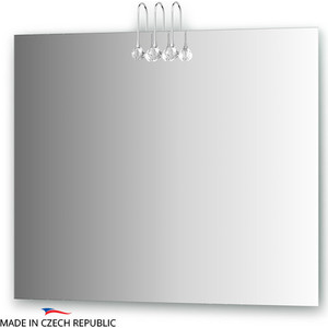 Зеркало Ellux Crystal 90х75 см, с 3-мя светильниками 60 W (CRY-C3 0212)