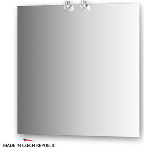 Зеркало Ellux Crystal 75х75 см, с 2-мя светильниками 40 W (CRY-D2 0210)