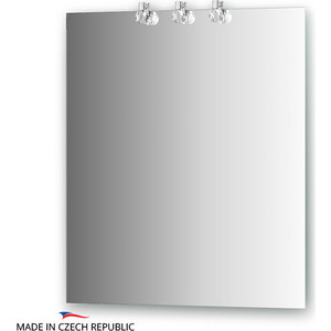 Зеркало Ellux Crystal 65х75 см, с 3-мя светильниками 60 W (CRY-D3 0208)