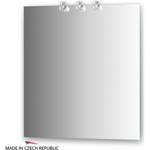 Зеркало Ellux Crystal 70х75 см, с 3-мя светильниками 60 W (CRY-D3 0209)