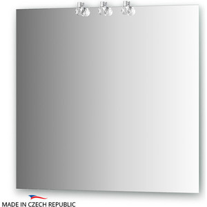 Зеркало Ellux Crystal 80х75 см, с 3-мя светильниками 60 W (CRY-D3 0211)