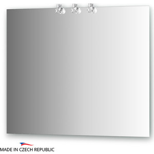 Зеркало Ellux Crystal 90х75 см, с 3-мя светильниками 60 W (CRY-D3 0212)