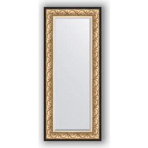 Зеркало с фацетом в багетной раме Evoform Exclusive 60x140 см, барокко золото 106 мм (BY 1261)