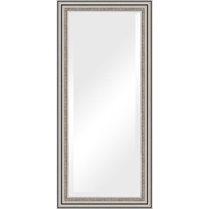 Зеркало с фацетом в багетной раме Evoform Exclusive 76x166 см, римское серебро 88 мм (BY 1307)