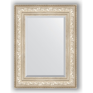 Зеркало с фацетом в багетной раме Evoform Exclusive 60x80 см, виньетка серебро 109 мм (BY 3400)