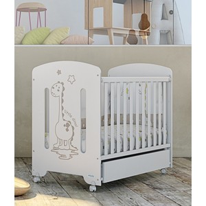 все цены на Кроватка Micuna Dinus Plus 120*60 white/grey рисунок онлайн