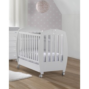 Кроватка Micuna Valeria Relax Luxe с кристаллами Swarovski 120*60 white
