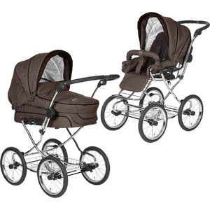 Коляска 2 в 1 Teutonia Elegance WHL47 7005 Honeycomb коричневый меланж