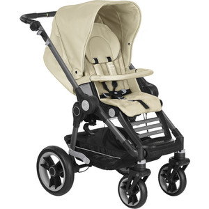 Коляска прогулочная Teutonia BeYou V4 Elite Graphite 6050 Seashell бежевый эко-кожа