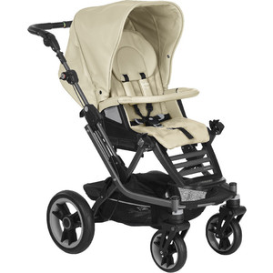 Коляска прогулочная Teutonia Mistral S V4 Graphite 6050 Seashell бежевый эко-кожа