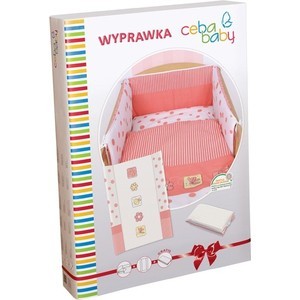 Комплект белья Ceba Baby с аксессуарами Layette Peas coral W-816-045-135