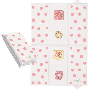 Матраc пеленальный Ceba Baby 40*60 см для путешествий Peas coral W-305-045-135