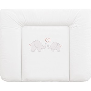 Матраc пеленальный Ceba Baby 70*85 см мягкий на комод Elephants white W-134-057-100