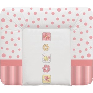 Матраc пеленальный Ceba Baby 70*85 см мягкий на комод Peas coral W-134-045-135