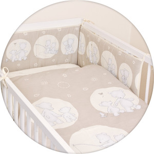 Постельное белье Ceba Baby 3 пр. Papa Bear brown Lux принт W-800-004-230_1