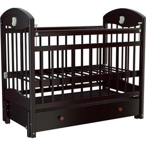 Кроватка Briciola Briciola-3 маятник продольный ящик автоматическая темная