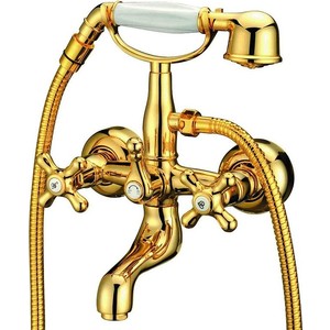 Смеситель Elghansa Retro Gold для ваны, с душем, золото (2700754-Gold)