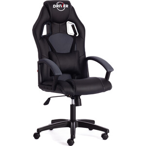 Кресло TetChair DRIVER кож/зам/ткань черный/серый 36-6/12