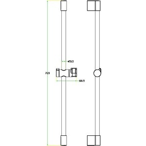 Душевой гарнитур Elghansa Shower Rail, хром (SB-01S)